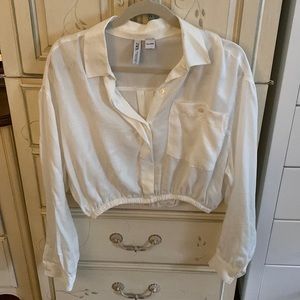 Cropped dress shirt